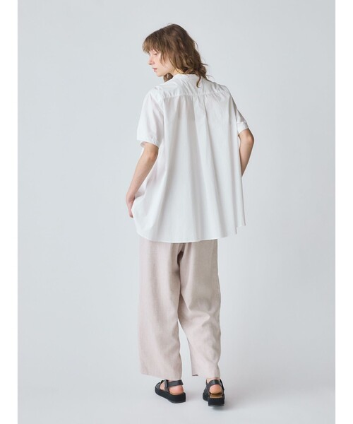 レディース 　MidiUmi　ミディウミ　half sleeve A line shirt　ハーフスリーブAラインシャツ　半袖　オーバーサイズ　ブラウス　シャツ　2-73922242 楽天市場】レディース MidiUmi ミディウミ half sleeve A line