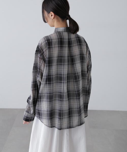 ☻YUKI☻③３Ｌ黒グレー起毛チェックシャツブラウス*背フリース ☻YUKI☻③3L黒グレー起毛チェックシャツブラウス*背フリース ☻YUKI