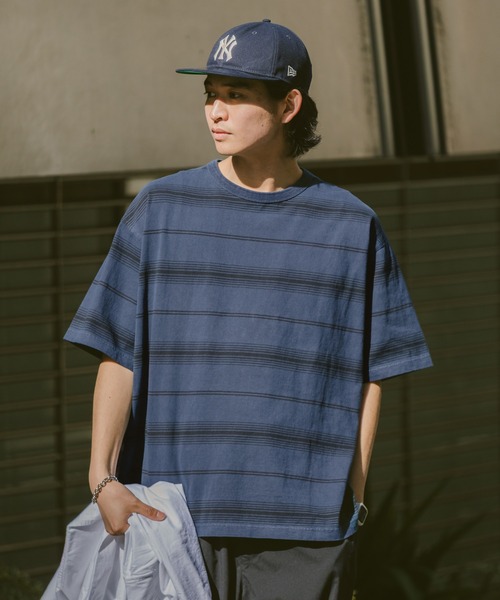メンズ Tシャツ ボーダーTシャツ プルオーバー ストリート a1027 ロングTシャツ 秋服 メンズ ボーダーTシャツ オーバーサイズ
