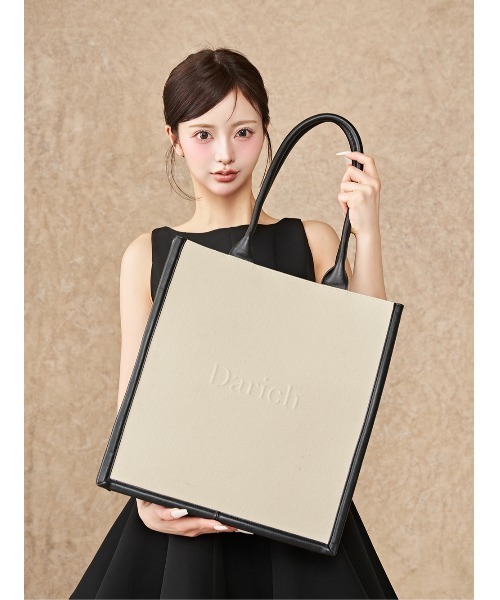 Darich トートバッグ レザーキャンバストートバッグ レディース