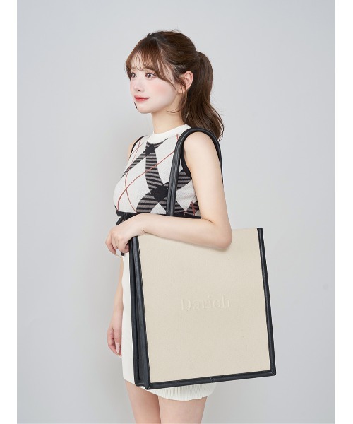 Darich トートバッグ レザーキャンバストートバッグ レディース