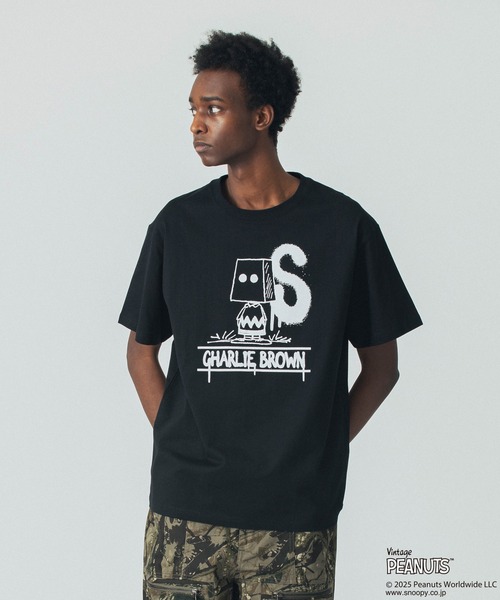 PEANUTS tシャツ SILAS×PEANUTS MR SACK S/S TEE メンズ レディース