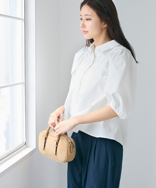 即完売品　cocuca コキュカ　パフスリーブ オーバーサイズ シャツ　ブラウス coca（コカ） ブラウス シャツ ＼UVカット・速乾／ パフスリーブフレア