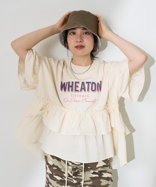 FREAK'S STORE（フリークスストア） tシャツ ティアードフリル ロゴ