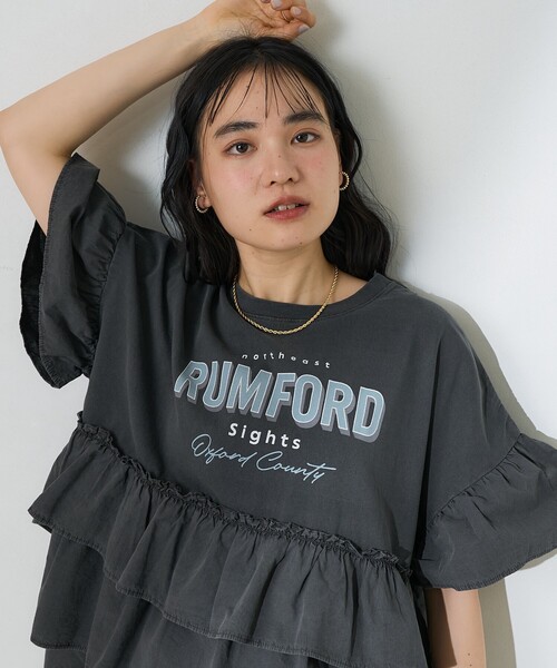 FREAK'S STORE（フリークスストア） tシャツ ティアードフリル ロゴ