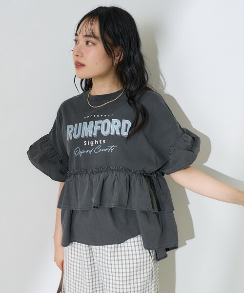 FREAK'S STORE（フリークスストア） tシャツ ティアードフリル ロゴ