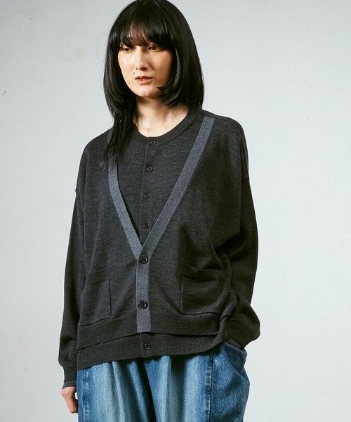 Dulcamara（ドゥルカマラ） カーディガン フェイクレイヤードニットCD