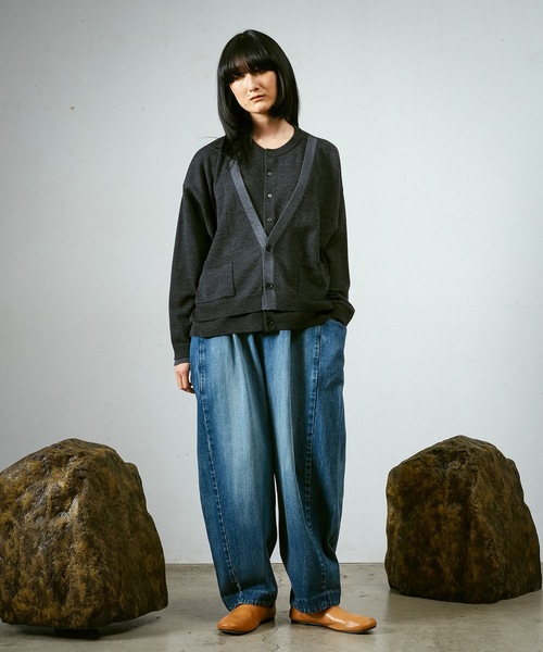 Dulcamara（ドゥルカマラ） カーディガン フェイクレイヤードニットCD