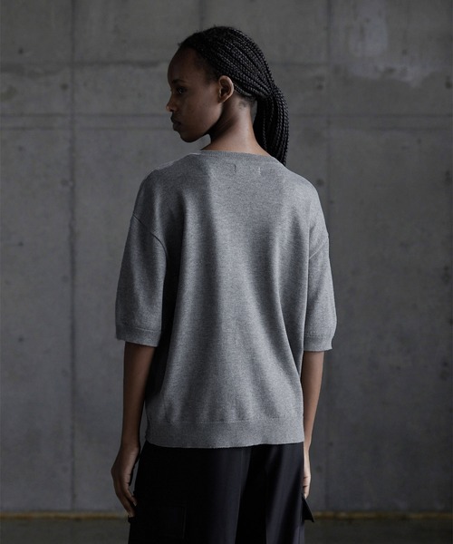 CALLNE tシャツ 「CALLNE」Vneck Summer Knit Shirt / Vネック