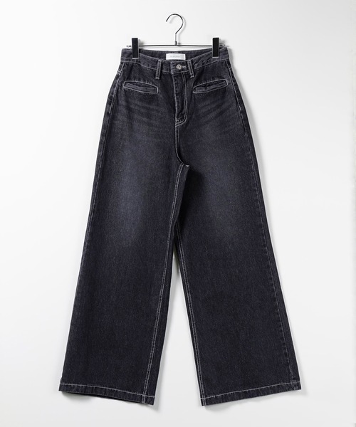 [me+em select] обработка Denim брюки MEDIUM голубой женский 