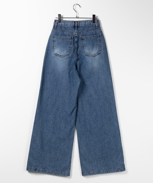 [me+em select] обработка Denim брюки MEDIUM голубой женский 