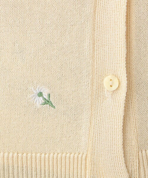 カーディガン 小花刺繍カーディガン レディース Afternoon Tea カーディガン 小花刺繍クルーネックカーディガン