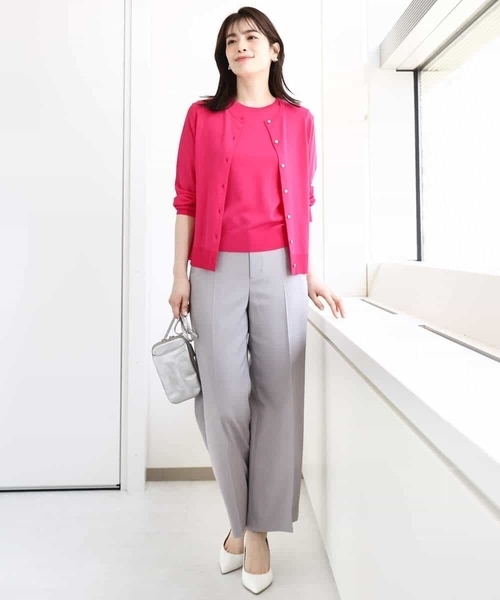 OFUON（オフオン） アンサンブル 「秋羽織り」カラーニット