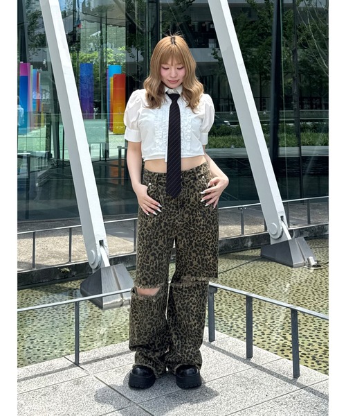 ブラウス シャツ 「再入荷」クロップドフリルブラウス レディース jouetie ブラウス シャツ 「再入荷」クロップドフリルブラウス
