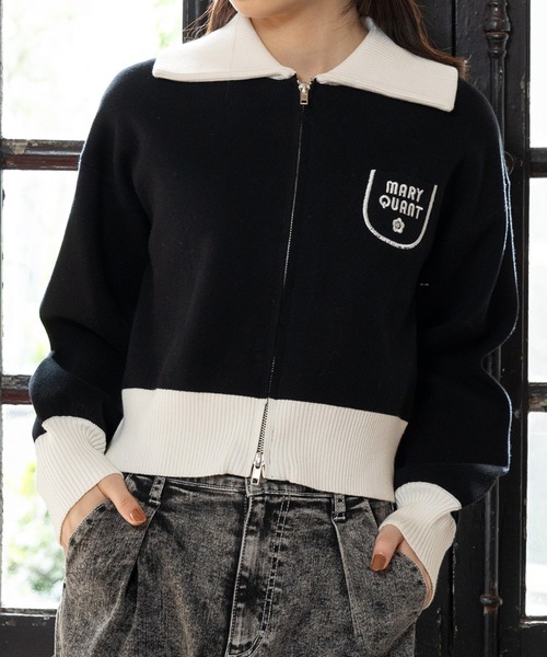 「MARY QUANT」 ニットカーディガン M ベージュ レディース MARY QUANT 「MARY QUANT」 ニットカーディガン M ベージュ