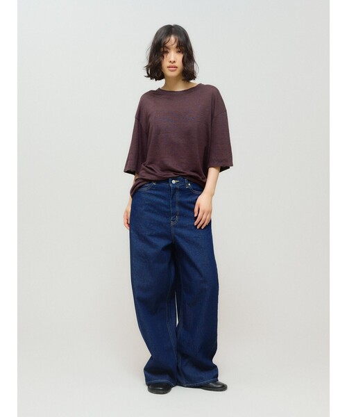 MIDIUMISOLID デニムワイドパンツ MIDIUMISOLID ジーンズ デニム デニムパンツ for Ladies バレル