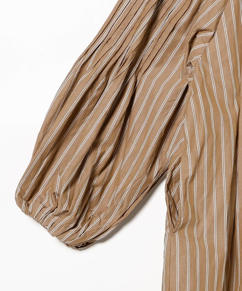 ヌキテパ　ポプリンタックロングスリーブワンピース　ベージュ　2025SS M NE QUITTEZ PAS!（ヌキテパ） ワンピース 「1/1値下げ」ne Quittez pas