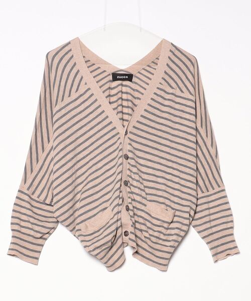 「ZUCCa」 カーディガン M size ベージュ レディース ZUCCa 「ZUCCa」 7分袖ニットカーディガン M size ベージュ