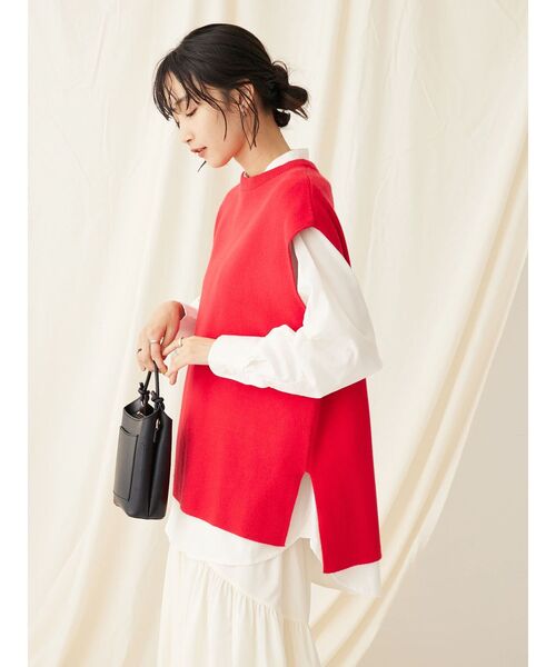 「CRAFT STANDARD BOUTIQUE」 ニットベスト FREE ブラック レディース_画像4