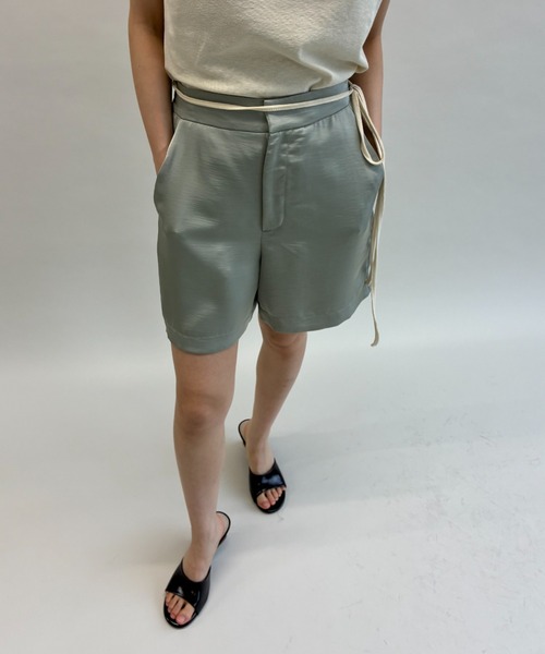 FUULLY STUDIO パンツ サテンショートパンツ/セットアップ レディース