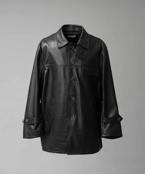 MAISON SPECIAL カーコート size1 ブラック MAISON SPECIAL ブルゾン アウター 「UNISEX」Sheep Leather Car
