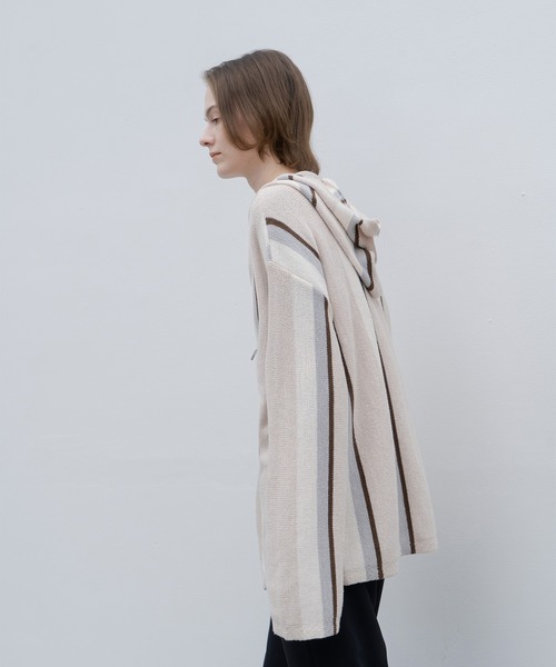 「EKCOOKIES」 ニットパーカー L サンドベージュ レディース_画像5