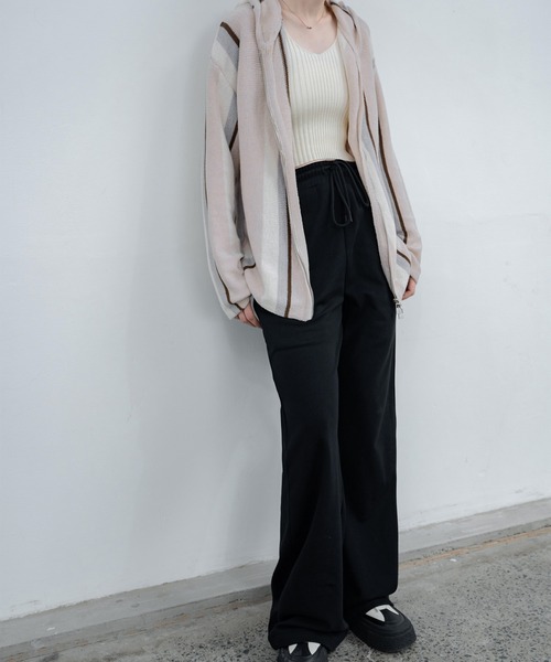 「EKCOOKIES」 ニットパーカー L サンドベージュ レディース_画像6