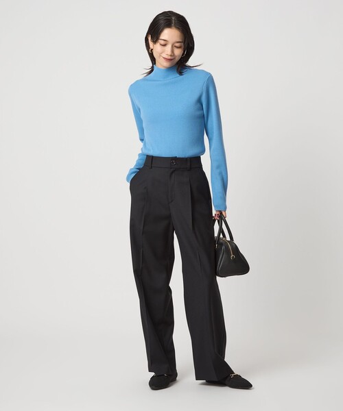 新品同様★グリーンレーベルリラクシング2025AWウールリブボトルネックニット green label relaxing（グリーンレーベルリラクシング） ニット