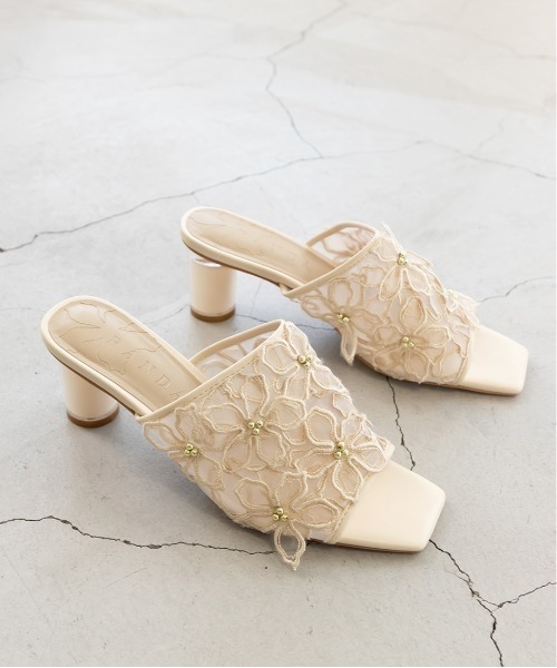 「RANDA」 ミュール S クリーム レディース_画像7