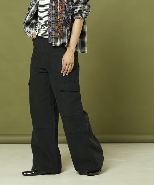 Freada（フリーダ） パンツ ミリタリーワイドパンツ レディース