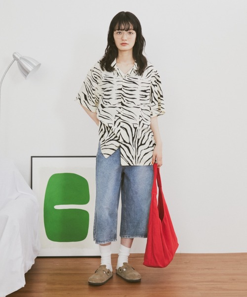 「MERLOT」 半袖シャツ FREE グリーン系その他 レディース_画像6