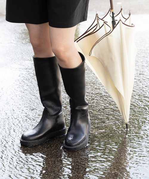 welleg（ウェレッグ） ロング ブーツ 「 晴雨兼用 」ラウンドトゥ