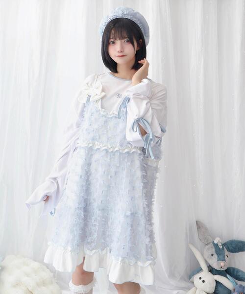 りんちゃん くま耳ボアフリルワンピース2点セット Whinny ワンピース