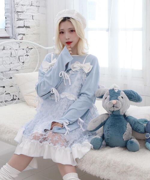 Whinny ワンピース Whinny/きらめいたふりりんワンピちゃん : ZOZOTOWN