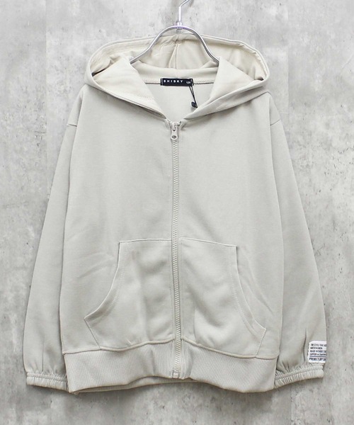 SHISKY（シスキー） パーカー ダンボールニット フルZIPフーディ