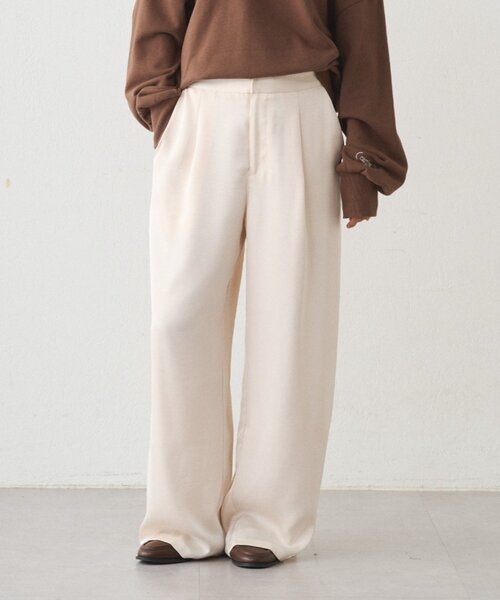 Loungedress（ラウンジドレス） パンツ ワイドベルトサテンパンツ 2nd