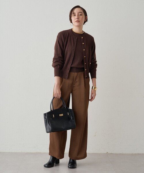 Loungedress パンツ ワイドベルトサテンパンツ 2nd レディース  