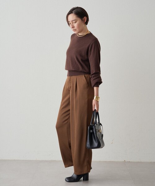 Loungedress（ラウンジドレス） パンツ ワイドベルトサテンパンツ 2nd