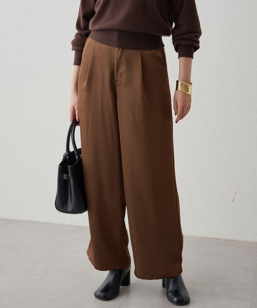Loungedress（ラウンジドレス） パンツ ワイドベルトサテンパンツ 2nd