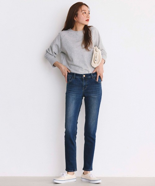 C17 「C17」 加工スキニーデニムパンツ 29 ブルー レディース