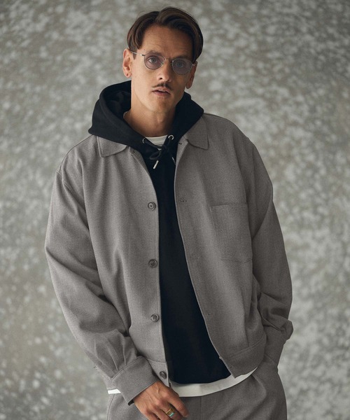 THEOREM コート ジャケット mj11160- Wool-like Sharky Worker Jacket