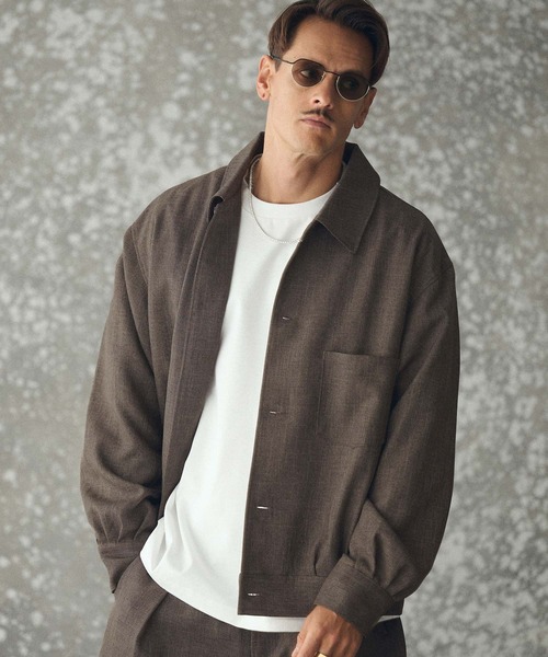 THEOREM コート ジャケット mj11160- Wool-like Sharky Worker Jacket