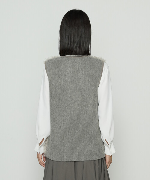 K.T KIYOKO TAKASE（K.T キヨコ タカセ） ベスト ジレ シープボア調
