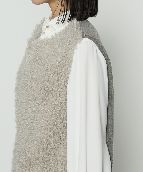 K.T KIYOKO TAKASEキヨコタカセ シープボア調 フェイクファージレ フェイクファー ジレ（01-13VI05-204）｜K.T キヨコ タカセ（K.T