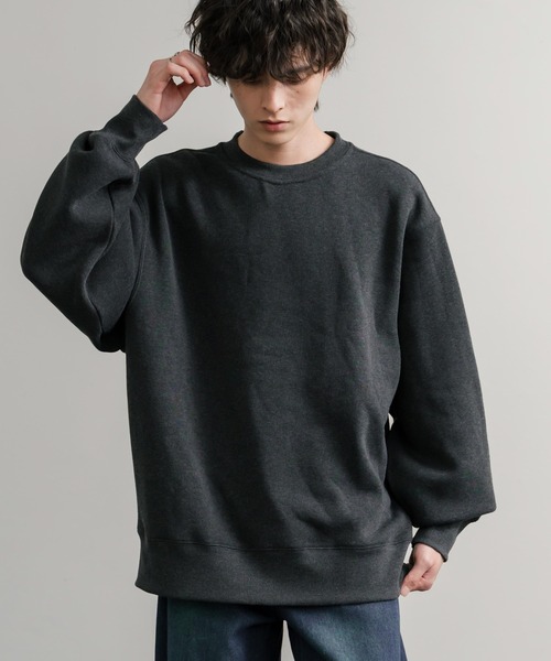 【新品】裏起毛　トレーナー　男女兼用　手書きペイント　オーバーサイズ　ブラック② 裏起毛プリントビッグトレーナー メンズ プリントトレーナー