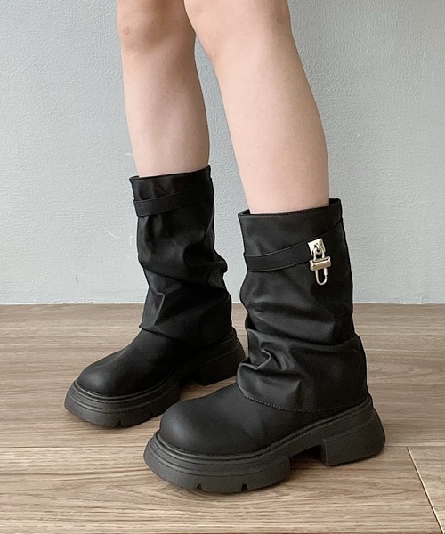 NANA様 ブーツ M黒 Nana ブーツ ルーズブーツ レディース : ZOZOTOWN Yahoo!店 - 通販