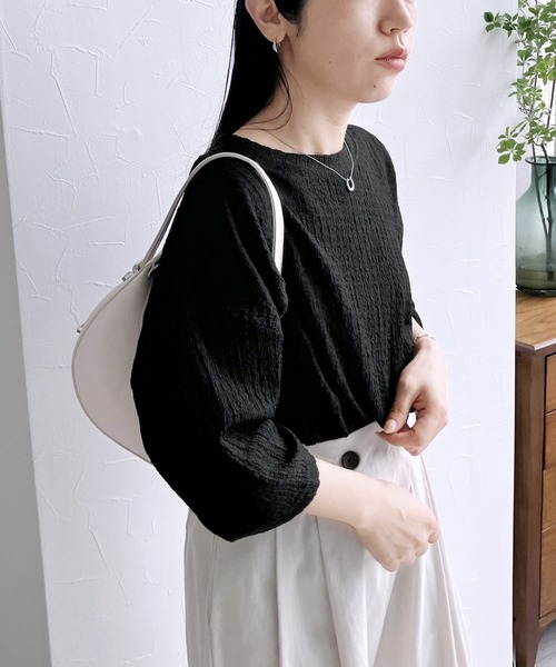 「reca」 半袖カットソー FREE ブラック レディース_画像7