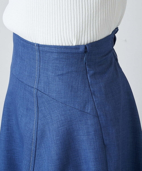 「OFUON」 フレアスカート 38 ベージュ レディース_画像5