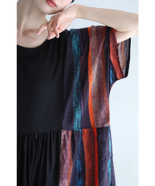 「CAWAII」 半袖ワンピース FREE ブラック レディース_画像2