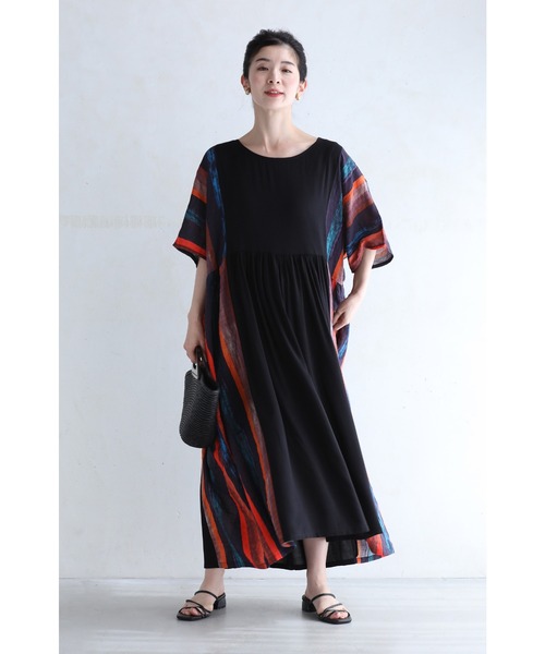 「CAWAII」 半袖ワンピース FREE ブラック レディース_画像5